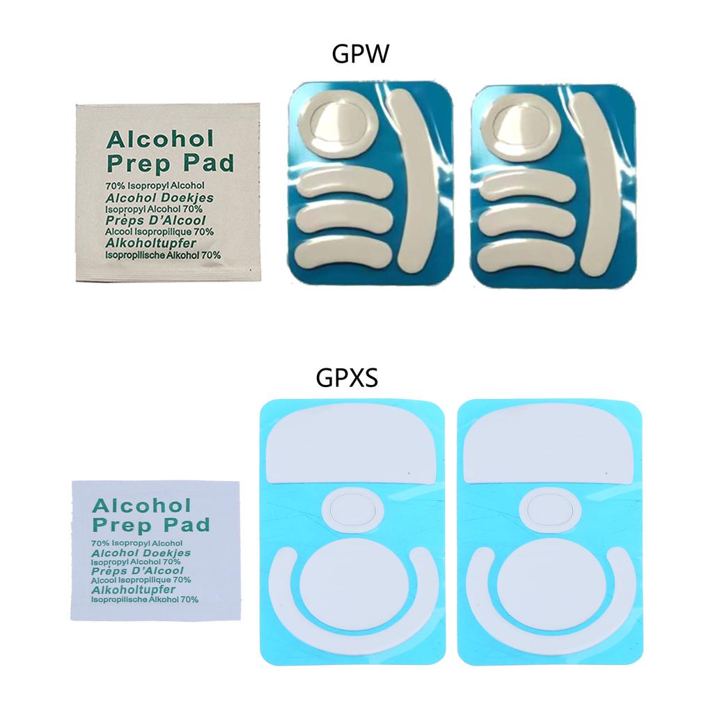 2Set Mouse Feet Mouse Skates Stickers Pad Rounded Glides Curved Edges Replacement for GPXS GPW Mouse