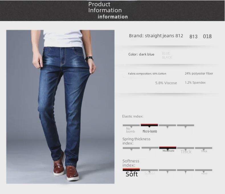 Nové pánské slim fit strečové džíny - Měkký styl s rovnými nohavicemi