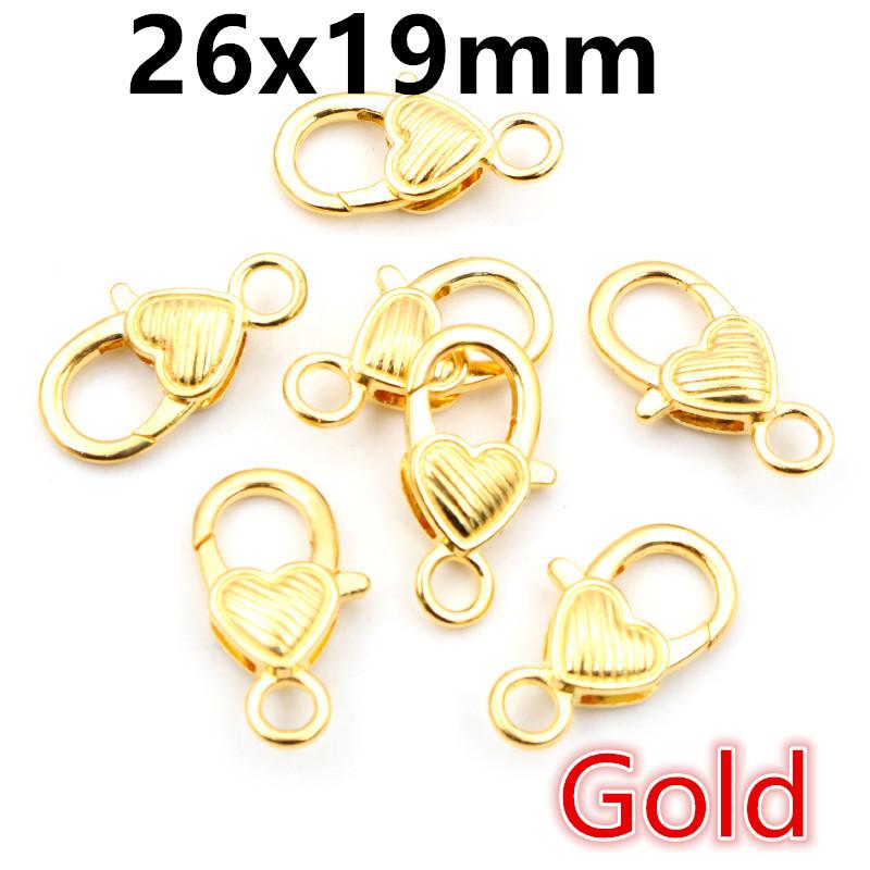 10pcs Snap Lobster Clasp Hooks Gold Silver Plated 5 Colors DIY Jewelry Making Findings for Keychain Neckalce Bracelet Supplies