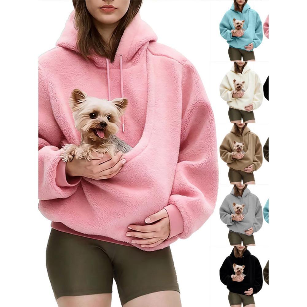 Women's Hooded Long Sleeve Hoodie Oversized Casual Cute Dog Graphic Pullover Sweatshirt