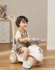Gorocking Wooden Horse, Ride-on Toy for Children Ages 1-5, Foot-Powered Car, Push Handle, 4-in-1 (Light Brown)