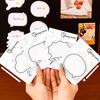 30Sheets Student Cute Minimalist Speech Bubble Sticky Notes, High-Aesthetic Removable Paper, Reusable N-Stick Memo Pads Gift