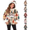 Children's Casual Christmas Tree Print Hooded Top with Large Pet Pocket for Everyday Wear