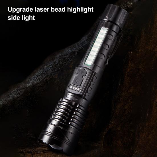 2Pcs LED Flashlight IPX5 Waterproof 5 Modes Adjustable USB Rechargeable Super Bright Portable Outdoor Fishing Hiking Camping Handheld Torch