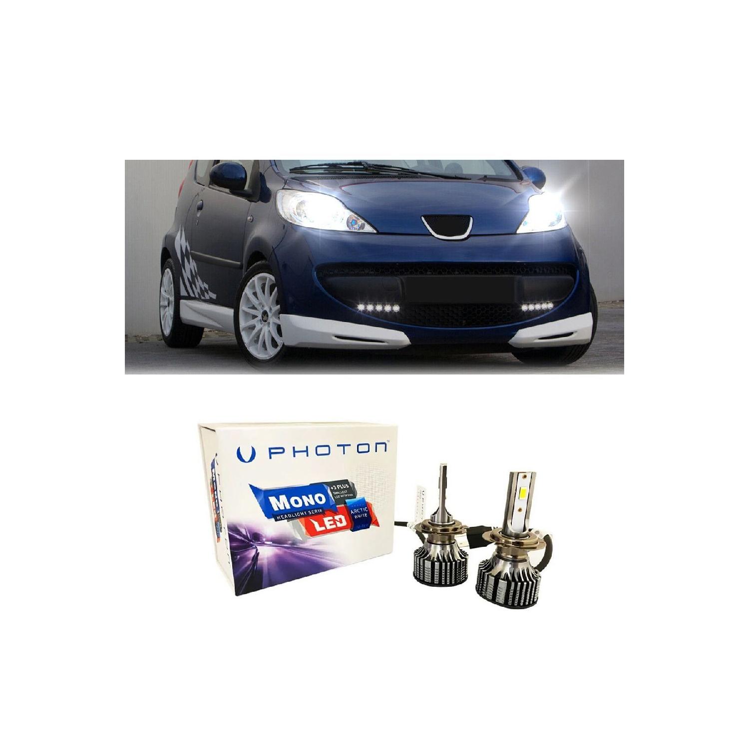 

Peugeot 107 Led Ксеноновые лампы дальнего и ближнего света H4 Mono New Series Белый
