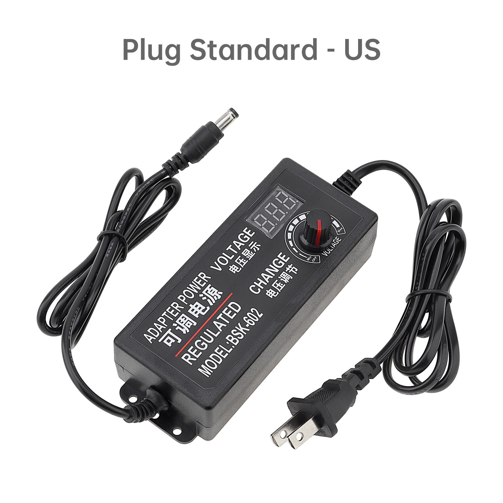 

Регульований адаптер живлення 72 Вт 120 Вт 5 А Змінний імпульсний адаптер живлення 100 В-240 В AC до DC 3 В-24 В Конвертер Трансформатор 72W US Plug