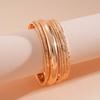 6Pcs/7Pcs Metal Star Pentagram Wide Open Bangle Set Exaggerated Bracelet  Women Gift