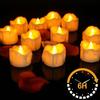 Flameless Flickering LED Tea Lights with Timer 6 Hours On & 18 Hours Off In 24Hours Cycle Automatically LED Votive Candles Light