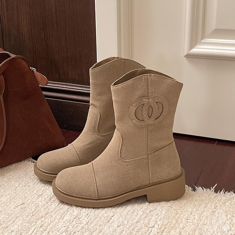 Women's Warm and Not Tired Feet Thick Sole Heightening Soft Elastic Comfortable Shock Absorption Non-slip Casual Sports Martin Boots