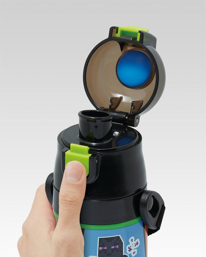 Skater Bouteille d'eau en acier inoxydable pour Direct Léger et Minecraft pour Refroidissement Eau de sport Enfants, Boire, 470 ml, Adapté aux enfants, 25, Garçons,
