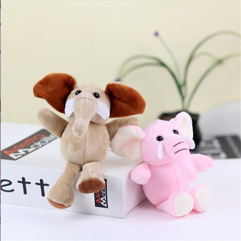 15Cm Optional Forest Animal  Plush Toy Small Grab Machine Doll Long-Legged Elephant Pendant Children's Small Gift