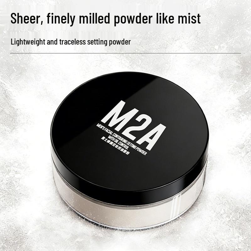 M2A Oil Control Soft Matte Loose Powder - Long-Lasting, No Smudge, Bare Face Cream Makeup
