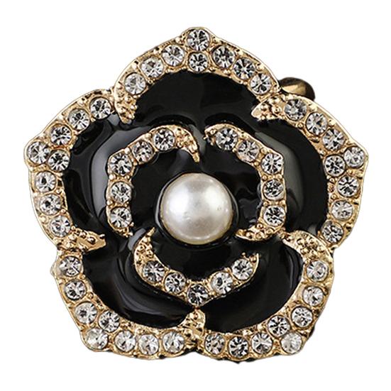 Flower Scarf Ring Rhinestone Scarf Clip Ring Elegant Butterfly Scarf Holder Slide Ring for Women Neckerchiefs Silk Scarves Shirts Shawls E