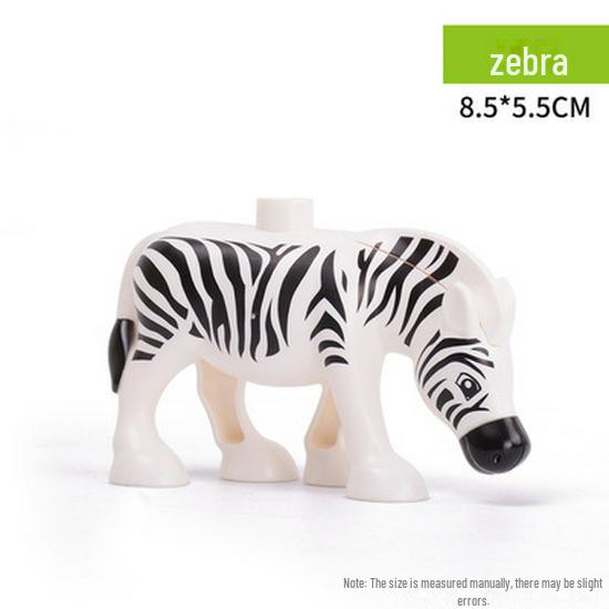 Lego-Compatible Large Animal Accessories Building Blocks for Kids' Prairie, Ocean, Jungle Simulations, Ages 3+