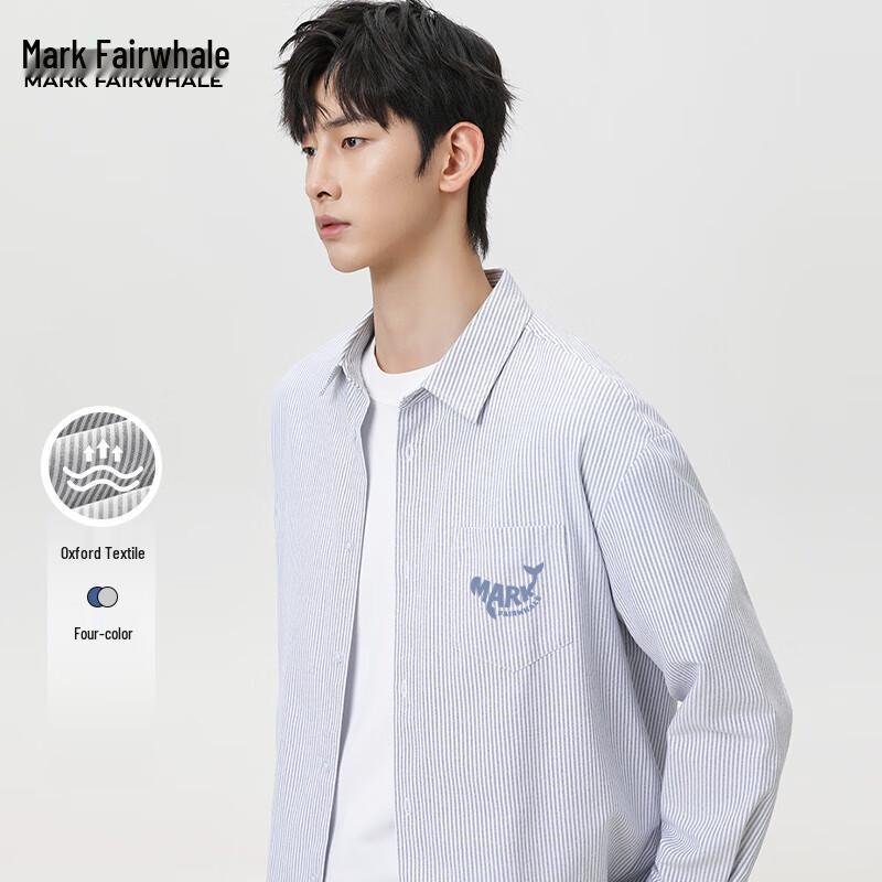 

Mark Fairwhale Men s Striped Oxford Long-Sleeve Shirt 2XL