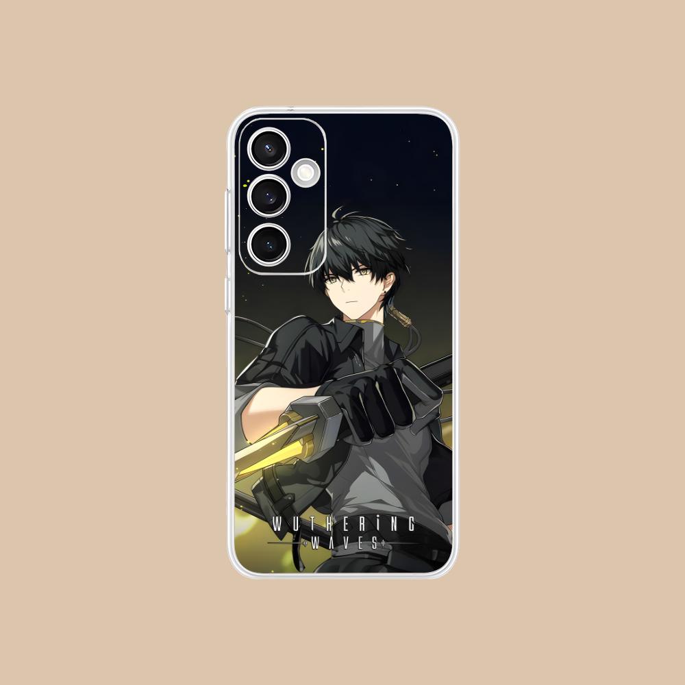 

Wuthering Waves Rover Mobile Phone Case for Samsung Galaxy S25 S24 S23 S22 S21Plus FE Ultra Clear Colorful Cover Pretty Luxury Galaxy S23+