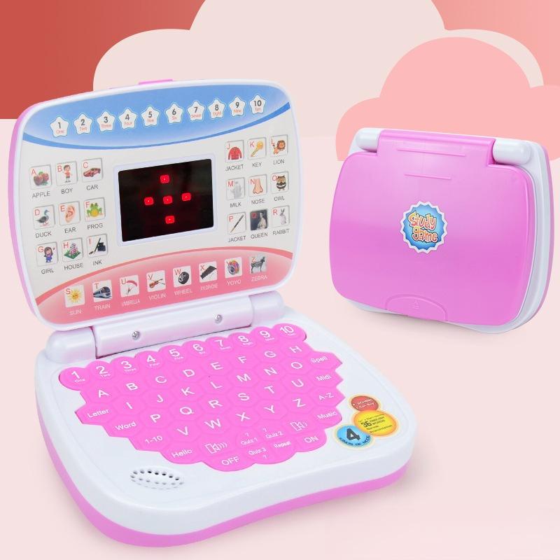 Mini Simulation Laptop Early Education Machine Led Display Learning Machine Music Children'S Toys