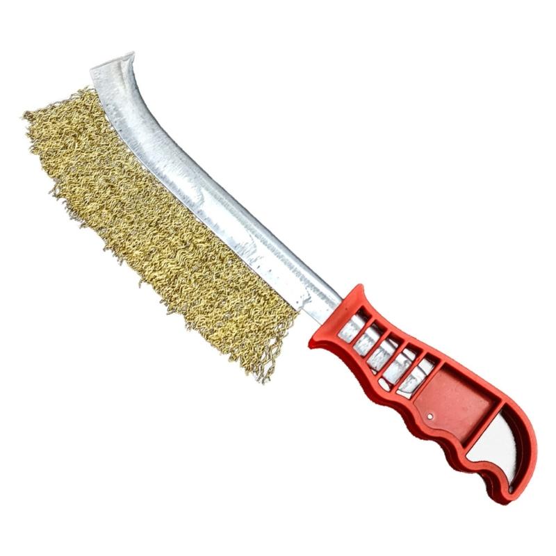 Wire Brush Set,2Pcs Stainless Steel Wire Brushes for Cleaning Metal Rust Dirt with Ergonomic Handle Grip