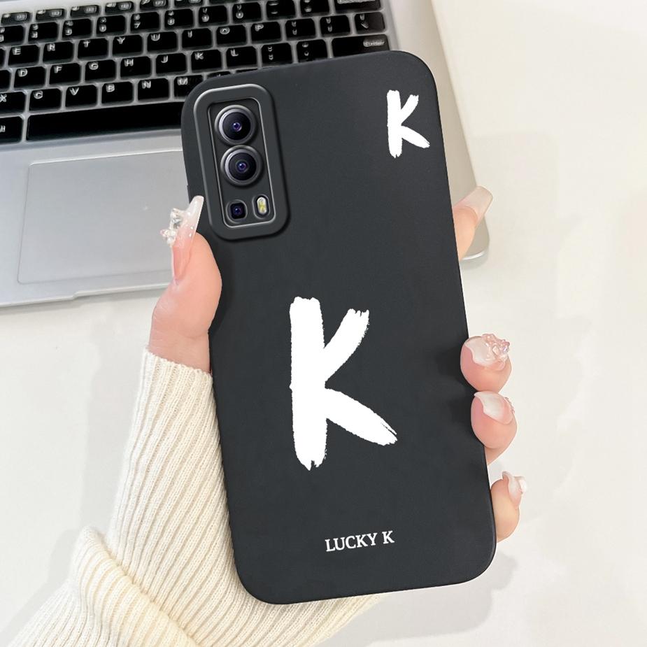 Per Custodia Vivo Y52 5G V2053 Carina Lettere Fortunate Cover Morbida Custodia in TPU Per Vivo Y72 Y 52 VivoY52 VivoY72 5G V2041 Custodie Bumper