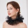Vintage Detachable Collar Multilayered Mesh Collar for  Colonial Outfit Lace Jabot Collar Cosplay Costume Neckwear