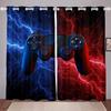 2 Pieces 3D Patterned Video/TV Game Player Printing Living Room Space Game Handle Drapes For Kids Room Decoration Drapes