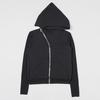 Men Hoodie Coat Hooded Solid Color Long Sleeves Zipper Cardigan Warm Hip Hop Plus Size Loose Men Fall Cloak for Street