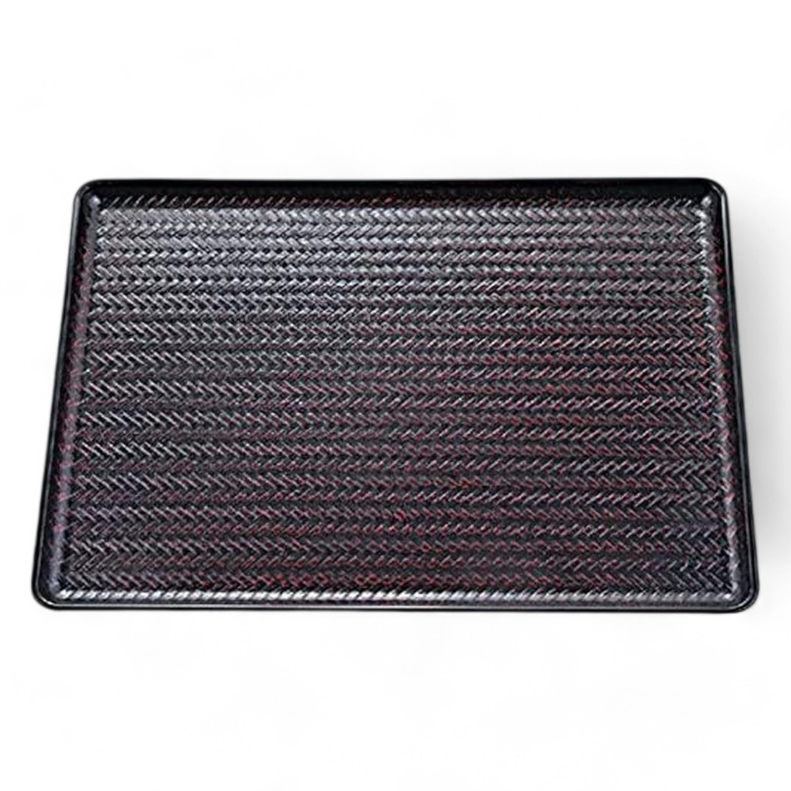 

Bamboo Ajiro Long Tray Akebono Lacquerware Made in Japan J-kitchens 4-shaku (1.4m) (Tray) Design, Non-Slip, 42cm, (ABS Resin),