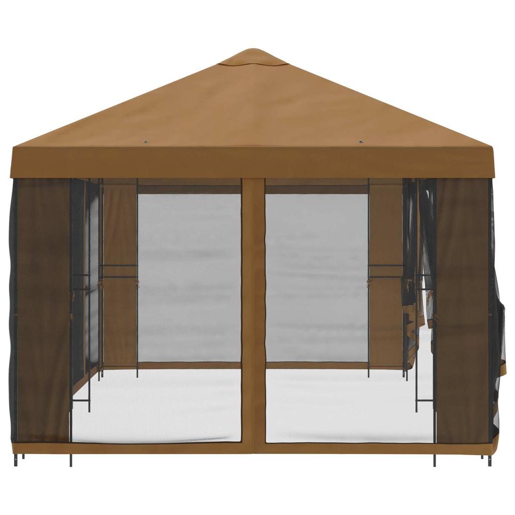 Pavilion with Side Walls 6 X 3 M Beige Polyester and Steel 190