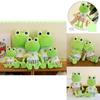 Adorable Green Frog Plush Toy Perfect For Cuddling With Soft Pp Cotton Filling