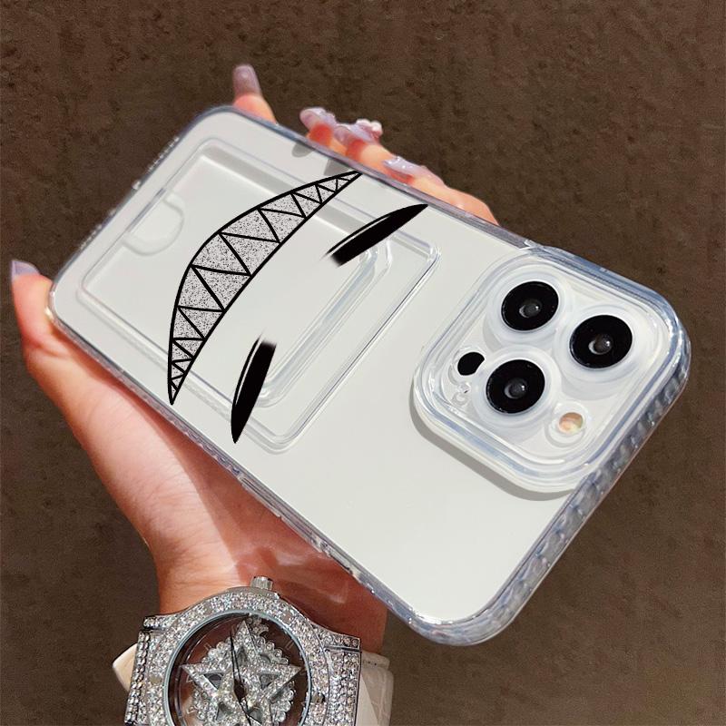 Držák na karty Silikonová peněženka Kapsa Pouzdro Pro iPhone 14 16 15 Max Infinix Note 30 Xiaomi 11T 13T 14T Samsung S23 S24 S25 Kryt Průhledný Nárazník na telefon