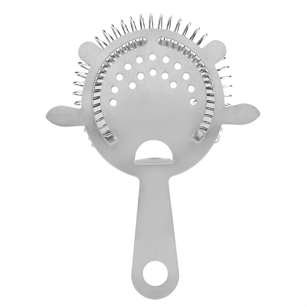 Bar Cocktail Strainer, Stainless Steel Filter Tool With Prongs for Home Restaurant, With Hanging Hole, Essential Bartender Tool for Mixing Drinks