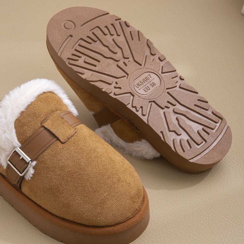 New Cotton Slippers, Warm Shoes, Plush Shoes, Indoor Anti-slip, and Outerwear Plush Shoes