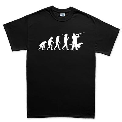Evolution Pure Cotton Tshirt Hip Hop Retro Style Unisex Fitness Muscle Hunters Black Tee
