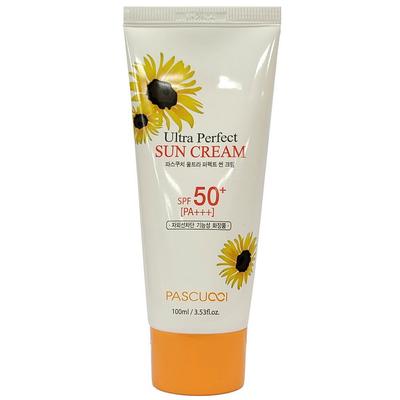 Crème solaire 100 ml qui adhère naturellement à la peau sans effet blanc.