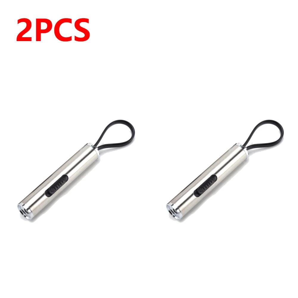 1-5pcs 2 in 1 LED UV Flashlight Battery Powered Portable Pen Light White+Purple Lamp Checker Detection Torch Ultraviolet Light