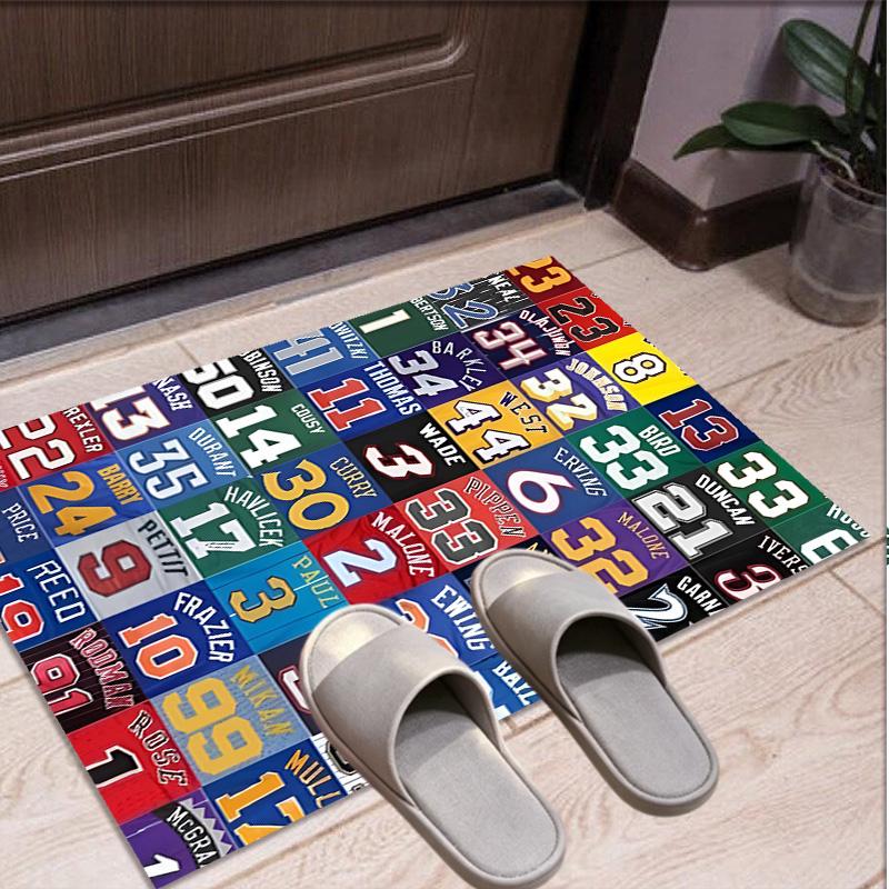 NBA Pattern Rug, Indoor/Outdoor Mat, for Picnic, Gameroom, Bedroom, Office, Living Room, Home Decor Carpet, Birthday Gift