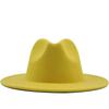 eBay Popular Men's and Women's Black Hats, Simple Woolen Top Hats, Flat-brimmed Big-edged Jazz Hats.