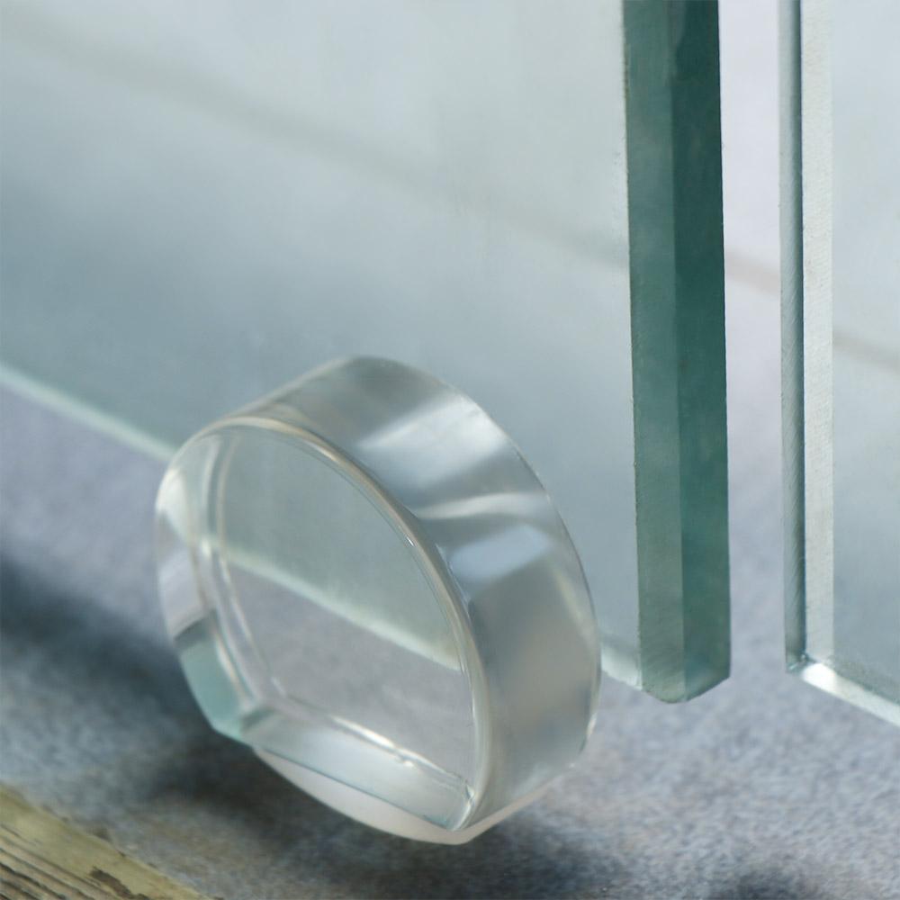 Non Perforated Silicone Door Stop Self Adhesive Door Block Transparent Door Stopper  Floor