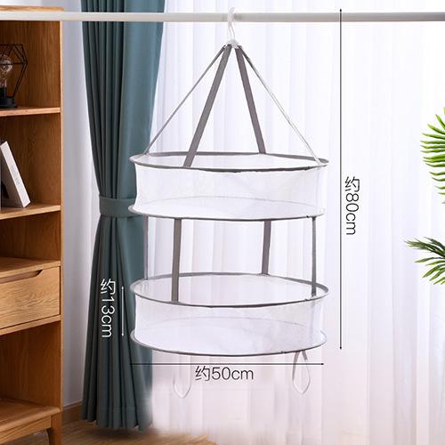 Herb Drying Rack Folding Mesh Hanging Basket Dryer Net 2Layer Herb Dryer Mesh Hanging Drying Basket For clothing Food Air Drying
