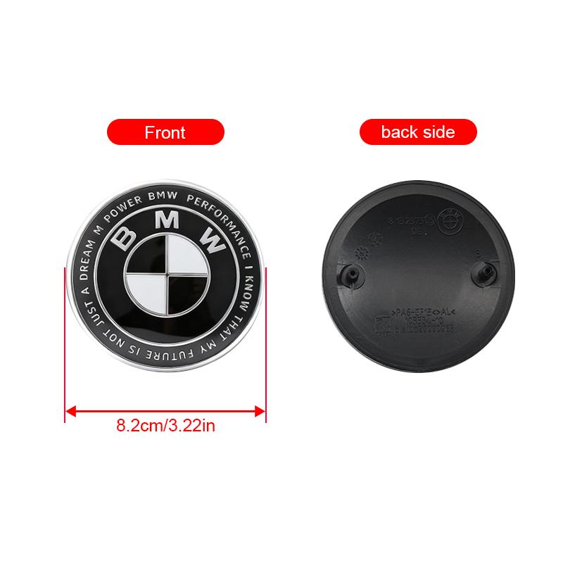 For BMW 5SE28 1/4/7Pcs Car Hood Front Rear Trunk Emblem Steering Wheel Sticker Hub Center Cap For BMW F18 F10 E64 E63 E60 E52 E83 E46 E92 E90