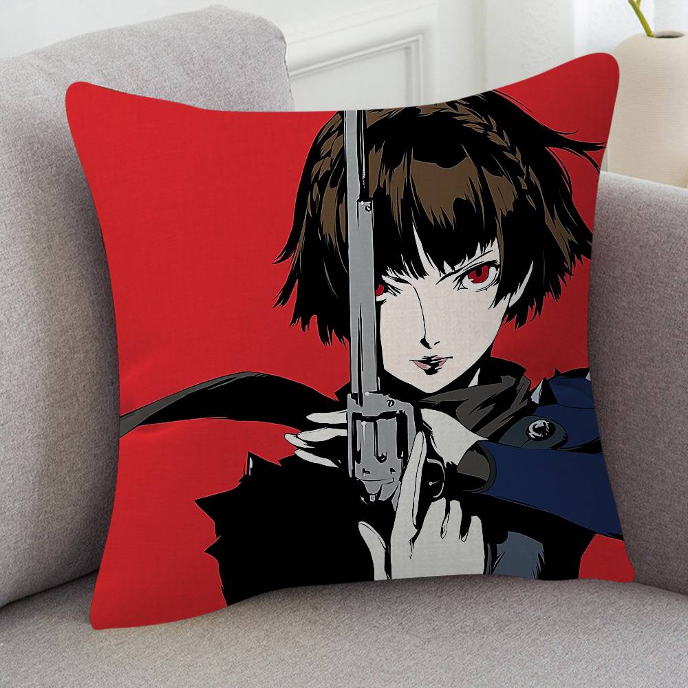 GAME Persona Soft Comfortable Pillow Case Cartoon For Sofa Living Cat Room Home Office Retro Decor Protective Cover