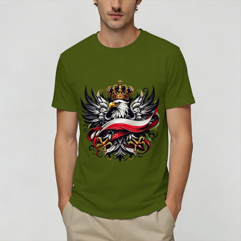 Vintage Poland Polish Flag TShirt for Unisex Funny Cotton Tees Round Neck Short Sleeve T Shirts Graphic Tops