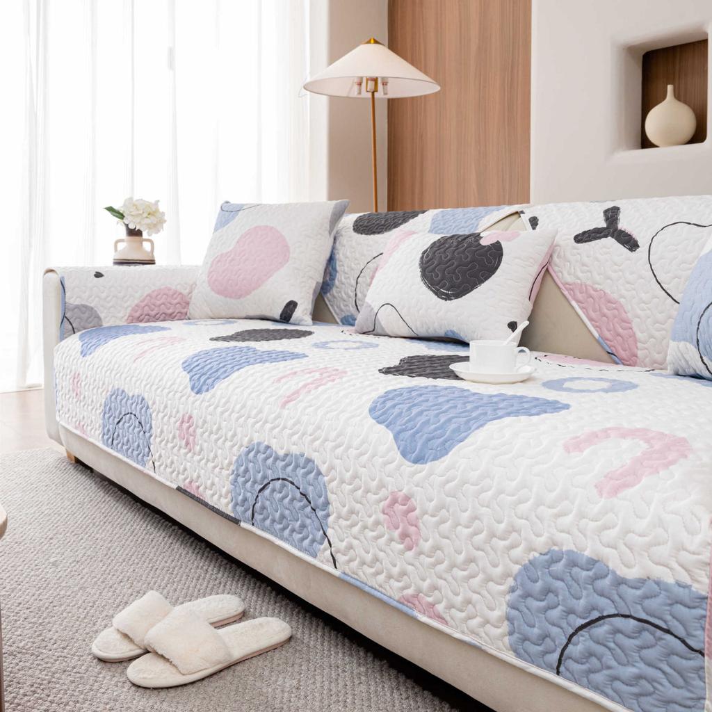 Cotton Twill Sofa Cushion Four Seasons Universal Modern Simple Non-Slip Sofa Cover Cloth Cushion Bay Window Sofa Cover