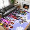 Rutschfester Kristall-Samt-Teppich, Teppich mit Miraculous Ladybug Design für Innenbereich Wohnzimmer Schlafzimmer Heimdekoration