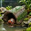 Reptile Supplies for Tanks Hideout Cave, Tree Trunk Gecko Lizard Realistic Arched Habitat Decoration Bark Hideaway Spiders Tortoises Tank Terrarium