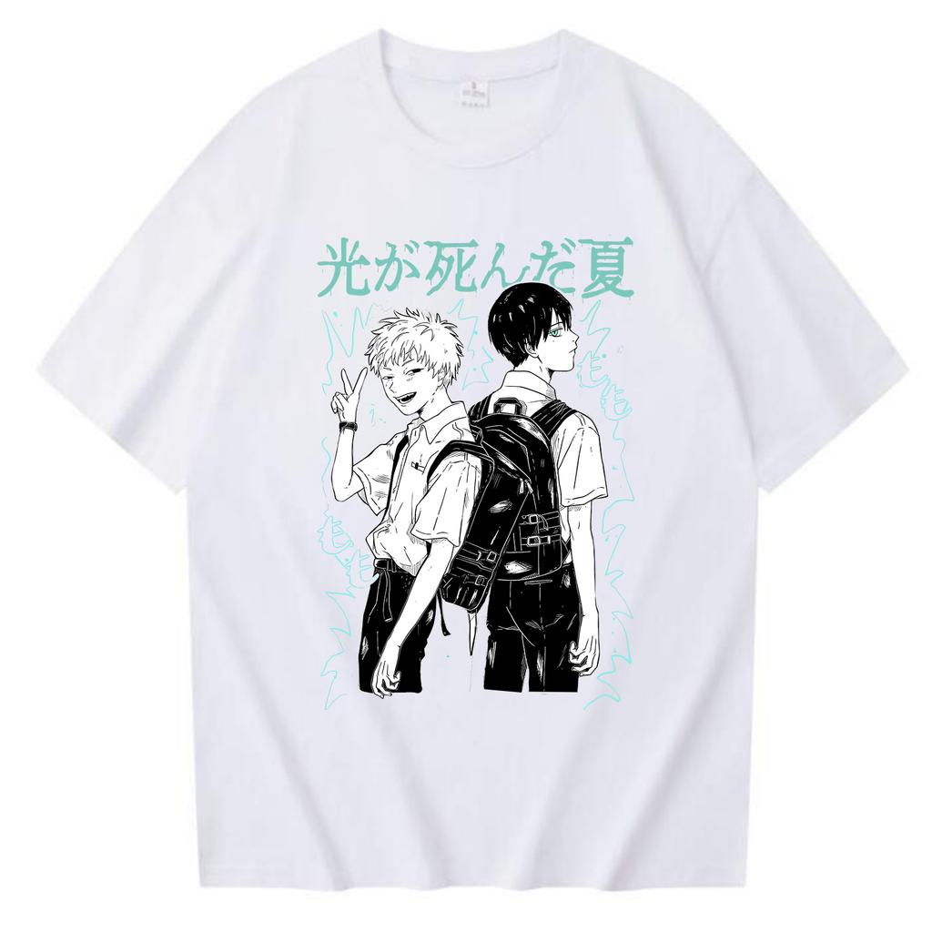 Camisetas Summer Hikaru Died Anime Manga Tee Gola Redonda Camiseta de Verão Harajuku Feminina Masculina Roupas de Algodão