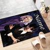 Custom Addams Family Wednesday Mat Personalized Name, Polyester Washable Indoor Entryway Rug, Gift for Christmas, Easter, Thanksgiving Day