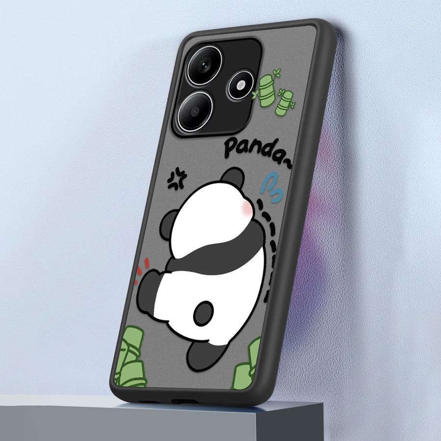 Case for Xiaomi Redmi Note 14 14C 12 9S A4 13C 13 Pro Plus 11 10 Funda Back Phone Cover Cute Panda Funny
