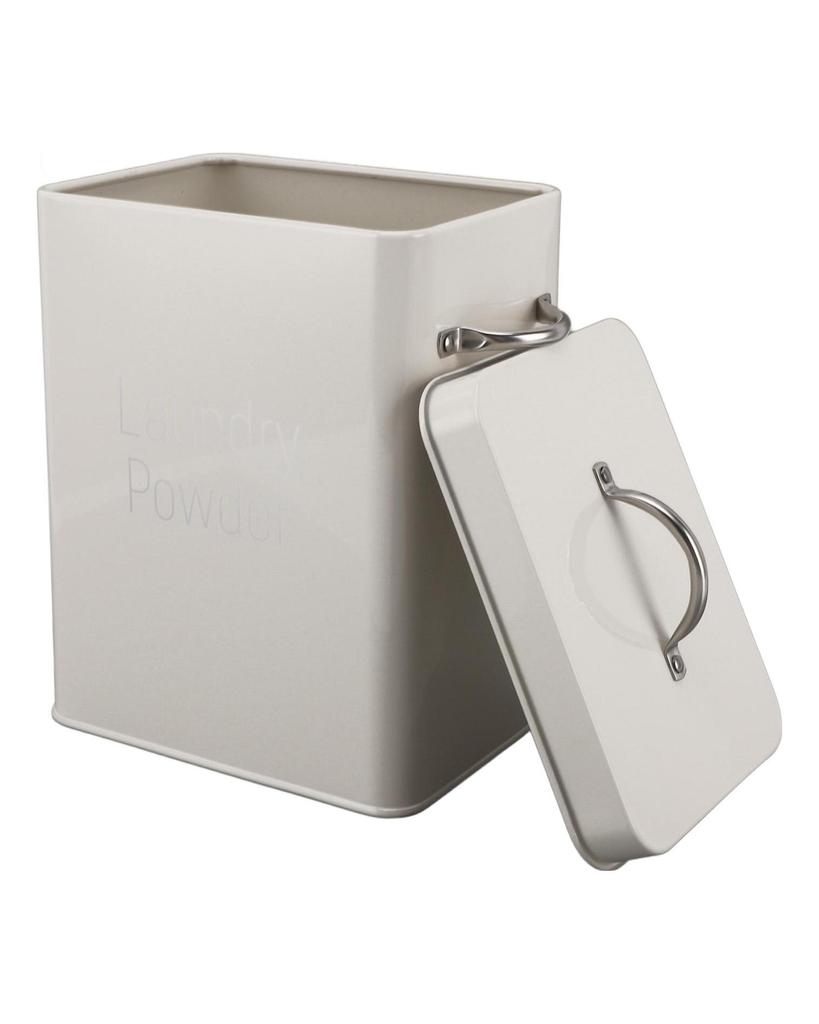 Metal Laundry Room Container with Dual Side Handles with Spoon Lid Farmhouse Laundry Powder