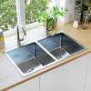 VidaXL Handmade Kitchen Sink Inset Sink Rectangular Sink Bowl Sink Interior Resistant House Robust 145079